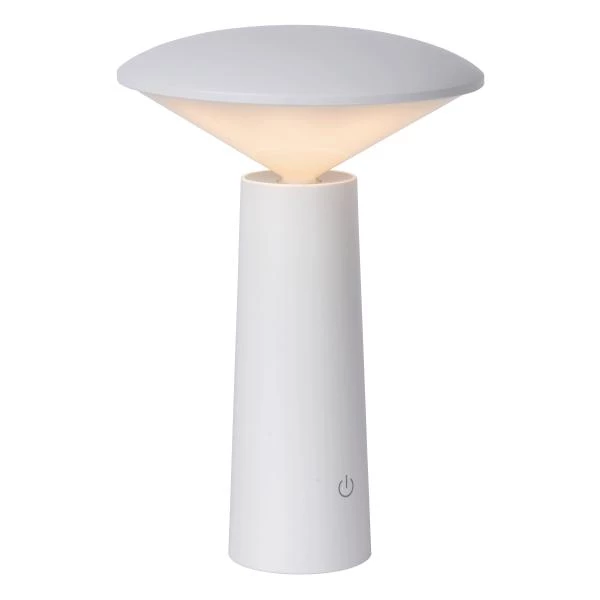 Lucide JIVE - wiederaufladbare Tischlampe Innen/Außen - Akku/Batterie - Ø 13,7 cm - LED Dim. - CCT - 1x3W 2800K/6500K - IP44 - Weiß - detail 3